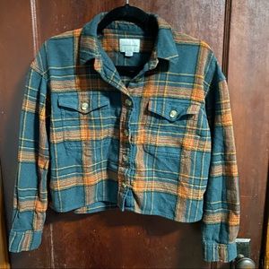 American Eagle Cropped Flannel